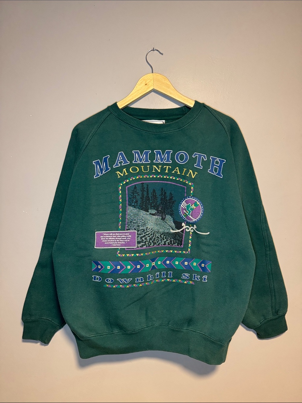Vintage Mammoth Mountain Ski Crewneck / 1990s / Medium